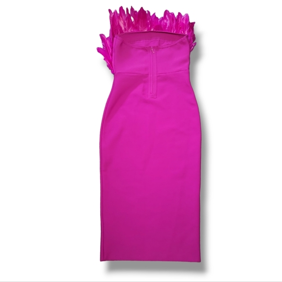 Novaluxe Bodycon Midi Prom Cocktail Formal Party Dress Size Large - Picture 6 of 12